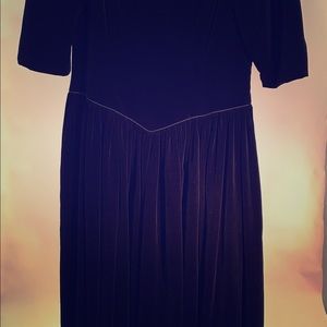 Black velvet dress